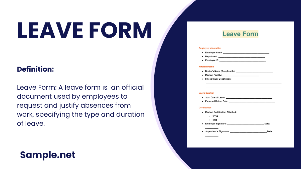 54 FREE Leave Form Samples To Download