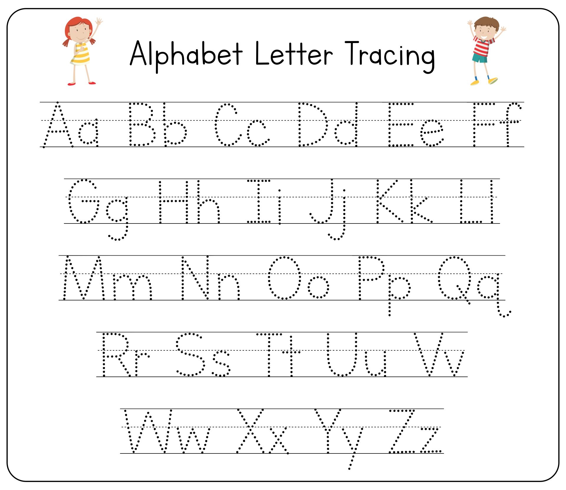 Printable Abc Letter Tracing Worksheets