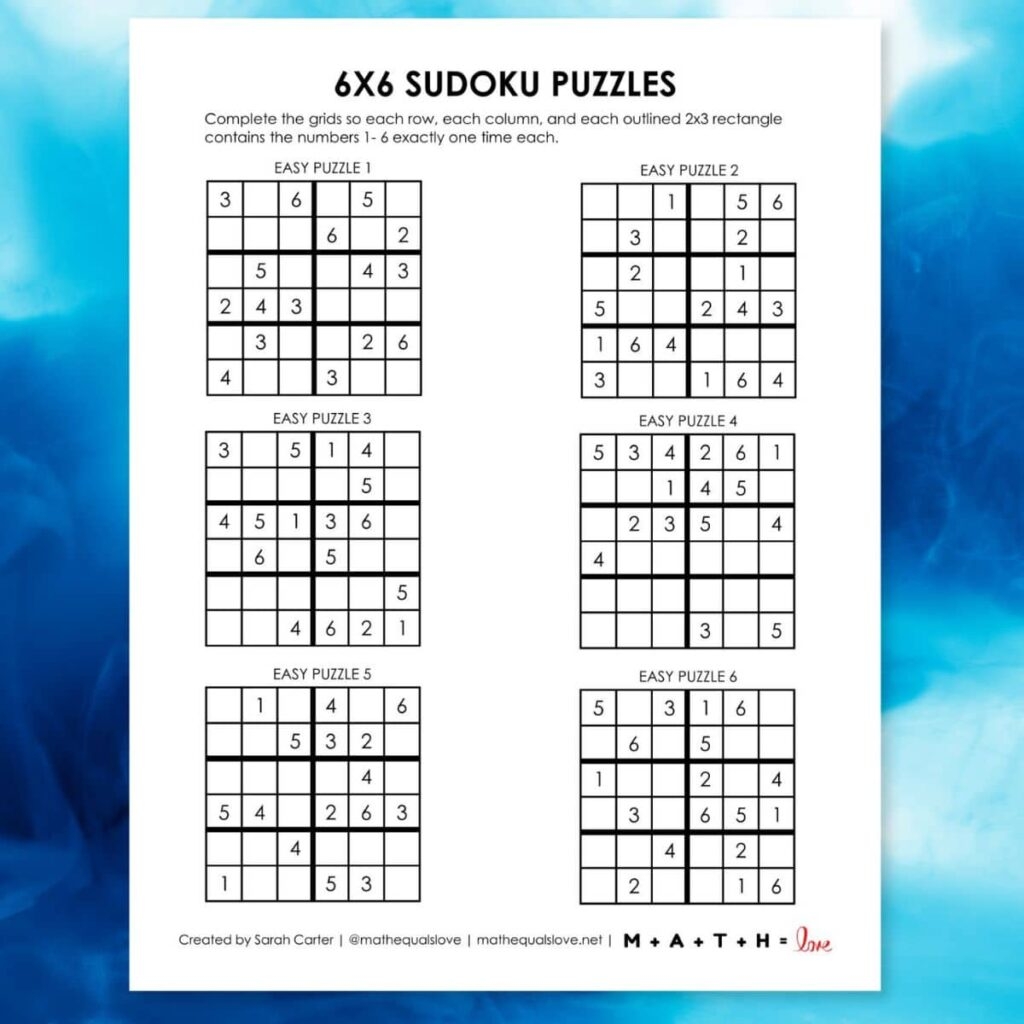 Sudoku Puzzles Printable Pdf With Answers