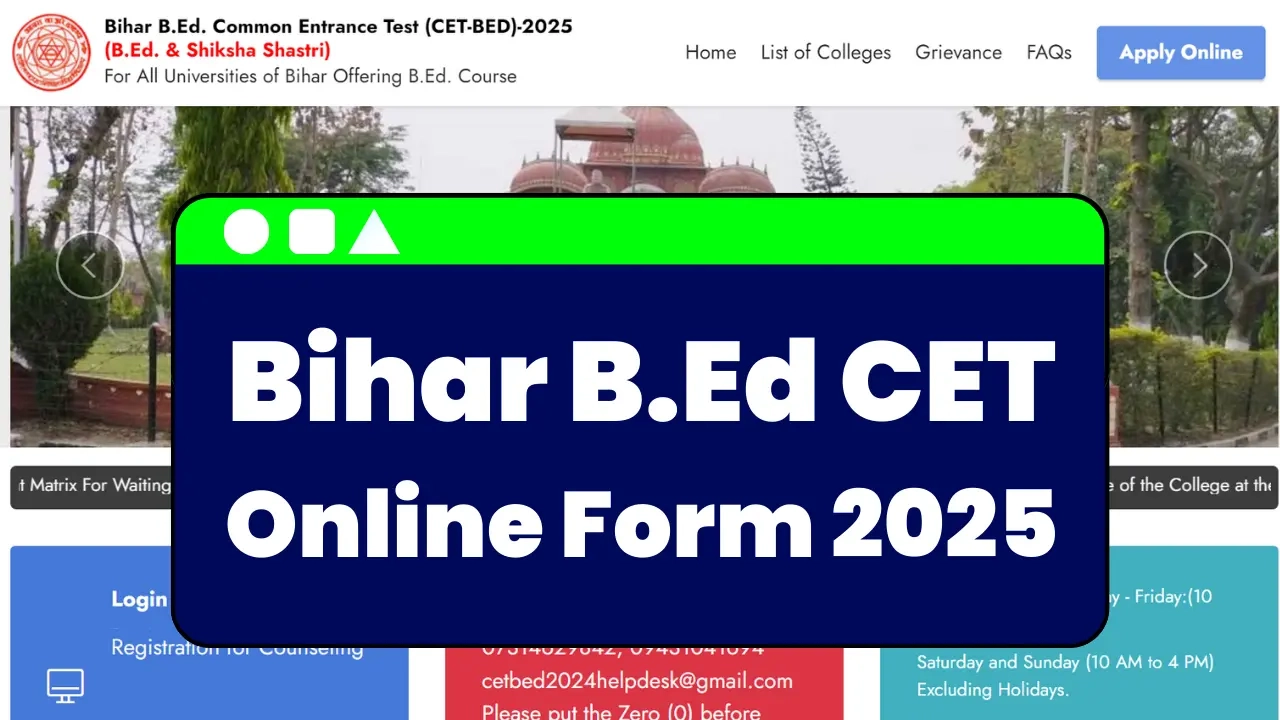 Bihar CET BEd Online Form 2025 Starts lnmu ac in Bihar B Ed 2025