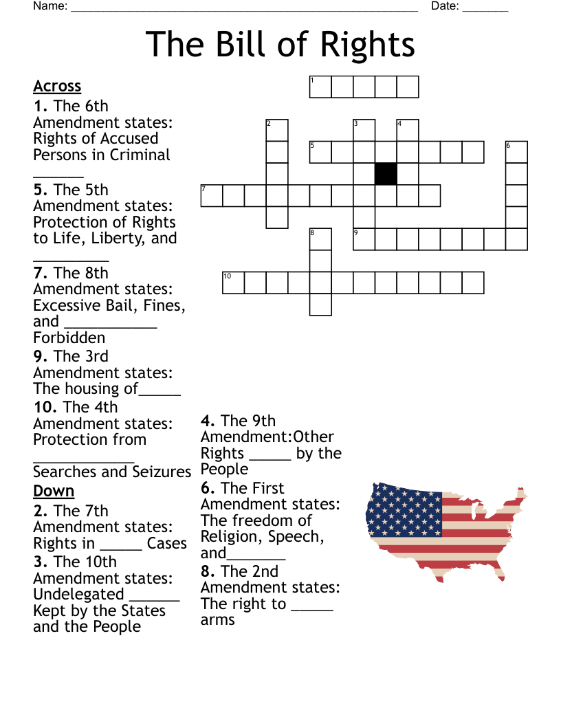Free Printable Bill Of Rights Worksheets Pdf