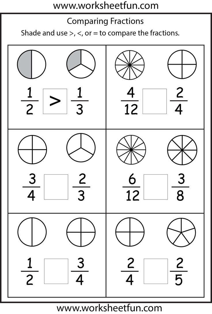Printable 4th Grade Math Worksheets Fractions