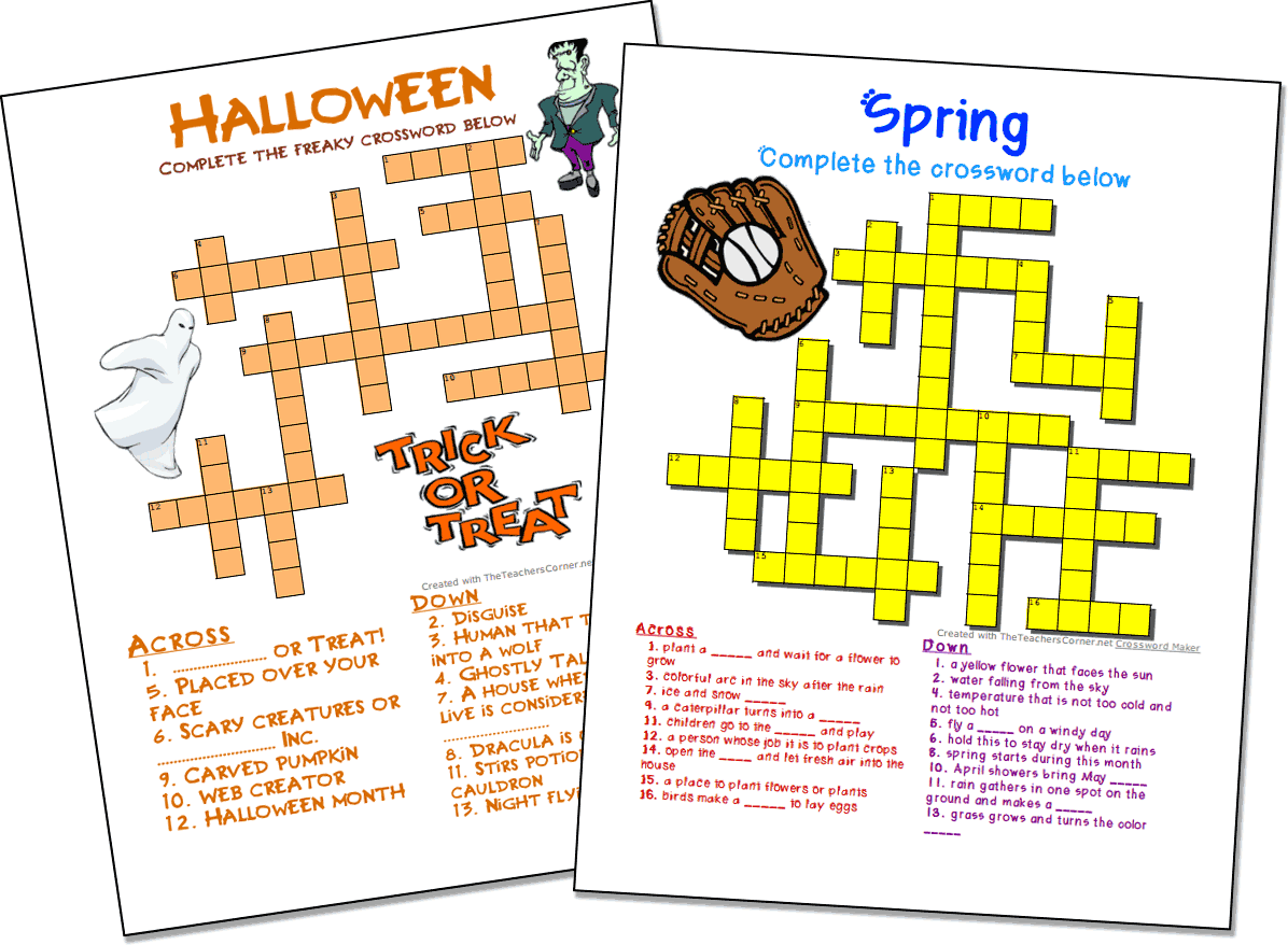 Crossword Puzzles Maker Free Online Printable
