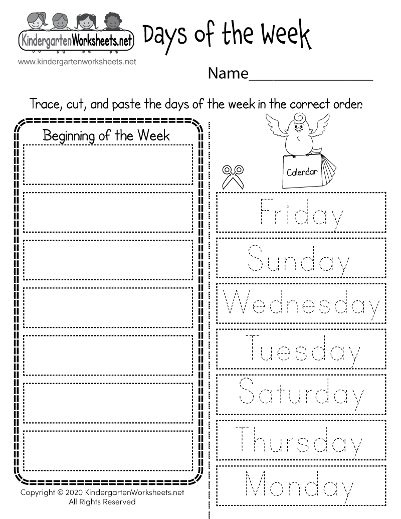 Free Printable Worksheets For Kindergarten Pdf
