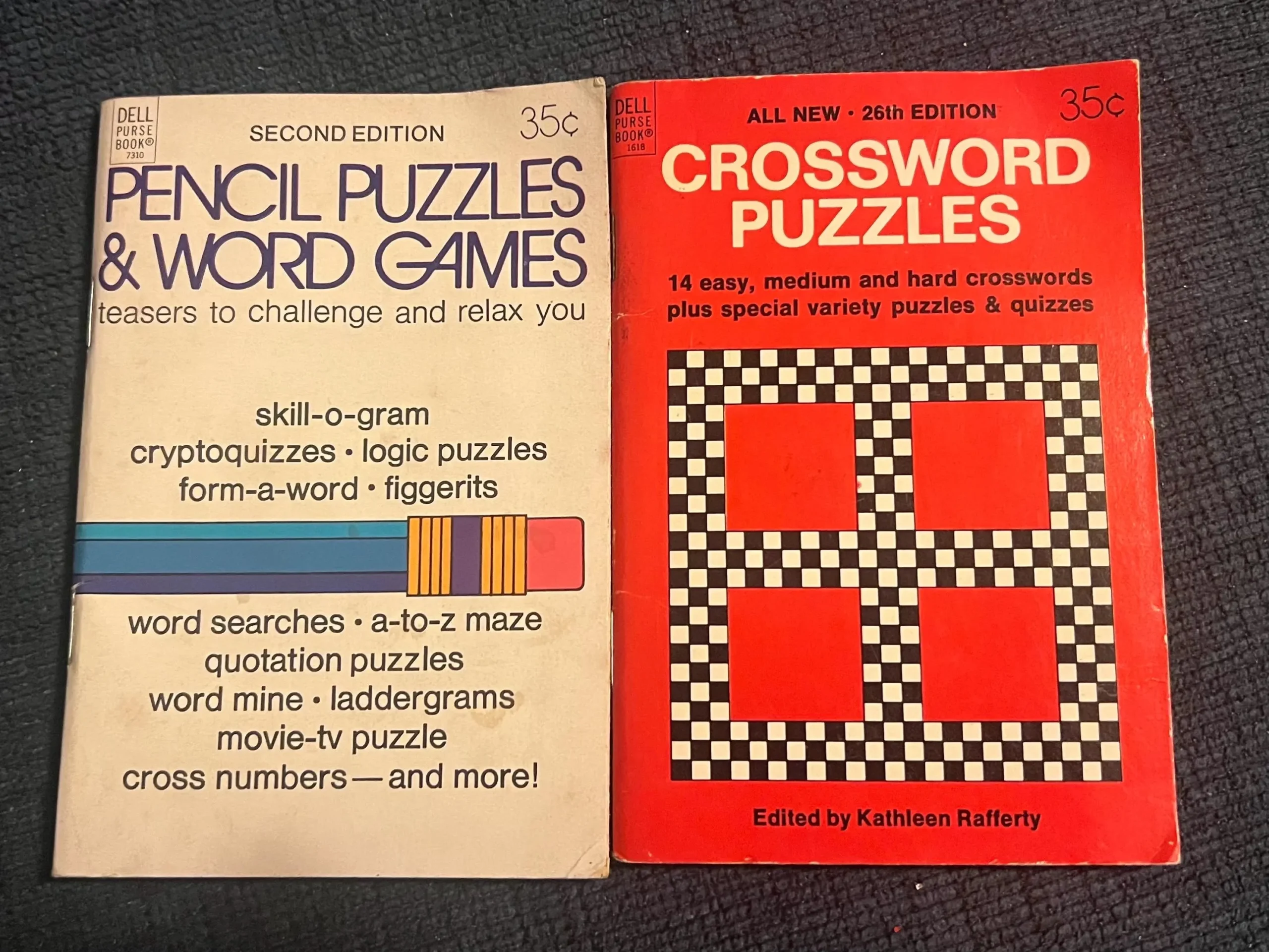 Dell Crossword Puzzles And Pencil Puzzles amp Word Games 1973 Etsy
