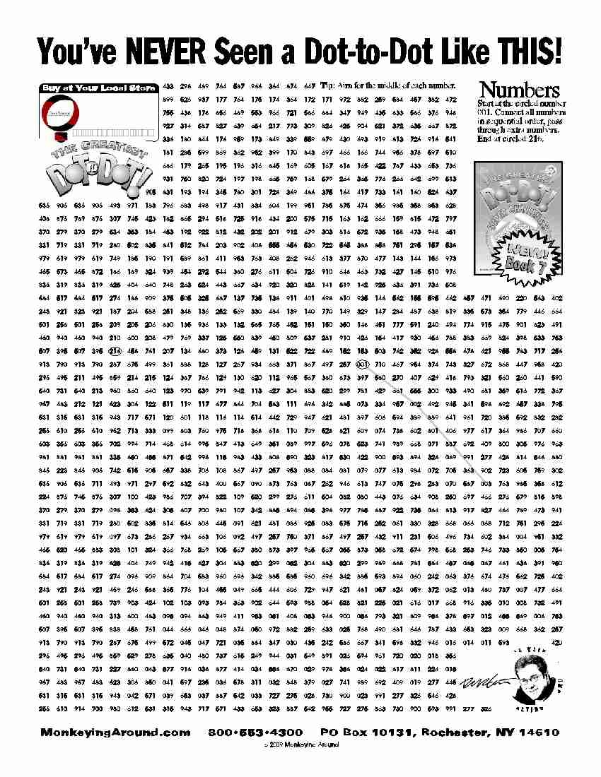 Dot To Dot Printables Pdf Free