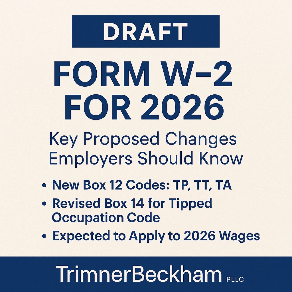 Draft Form W 2 For 2026 Key Proposed Changes Employers Should 