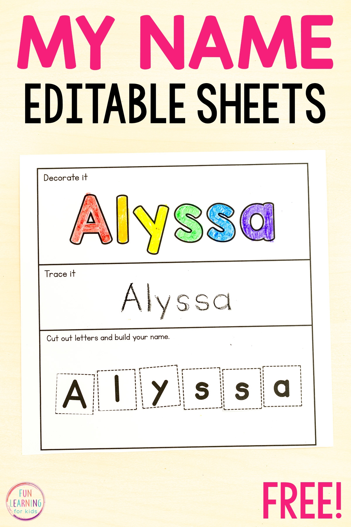 I Can Write My Name Free Printable