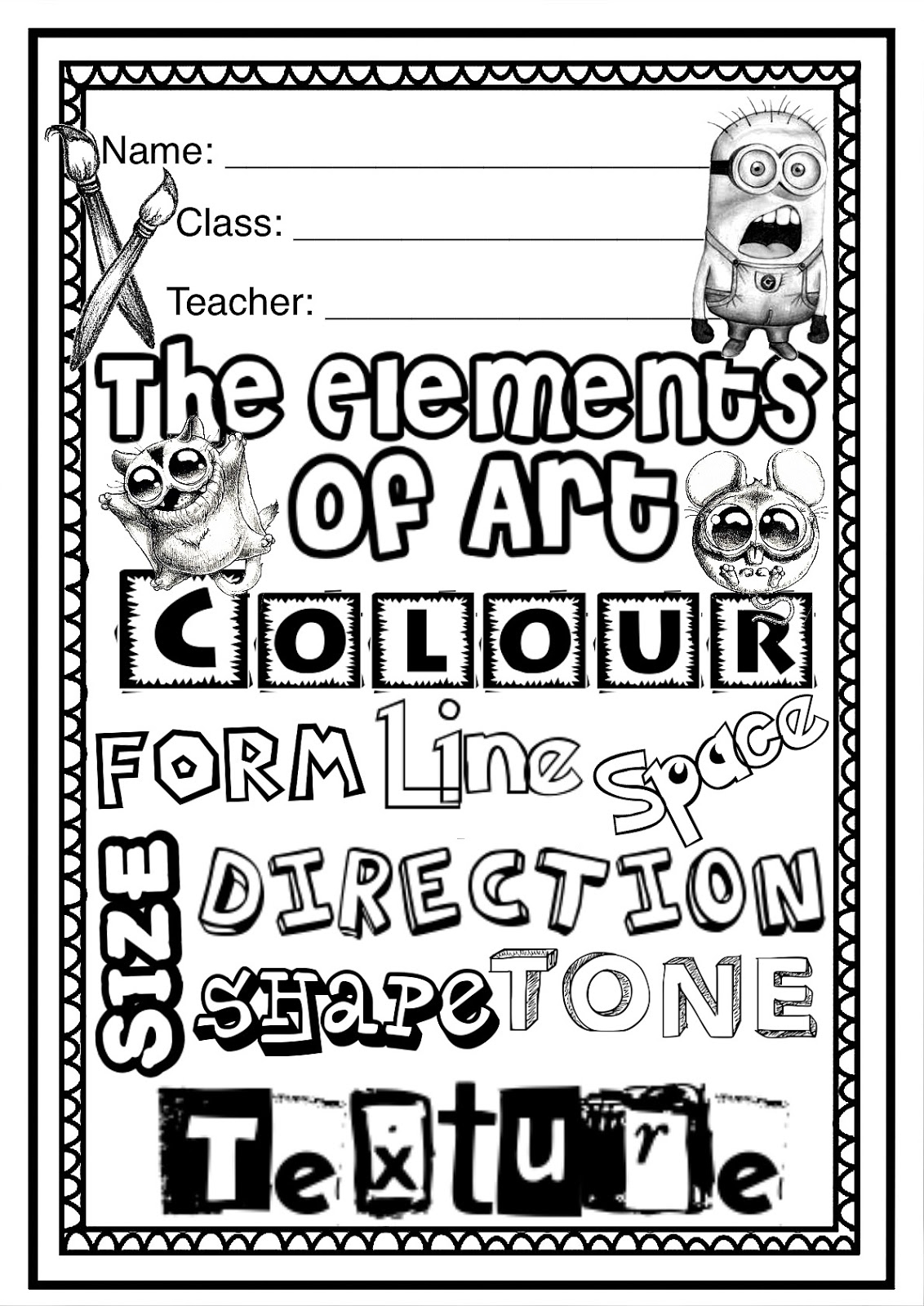 ELEMENTS Of ART Worksheet Booklet For Kindy Year 1 And Year 2 