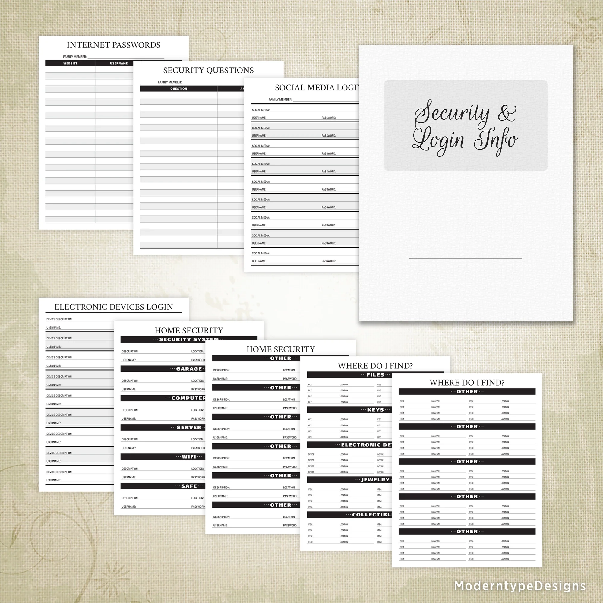 End Of Life Planner Kit Printable
