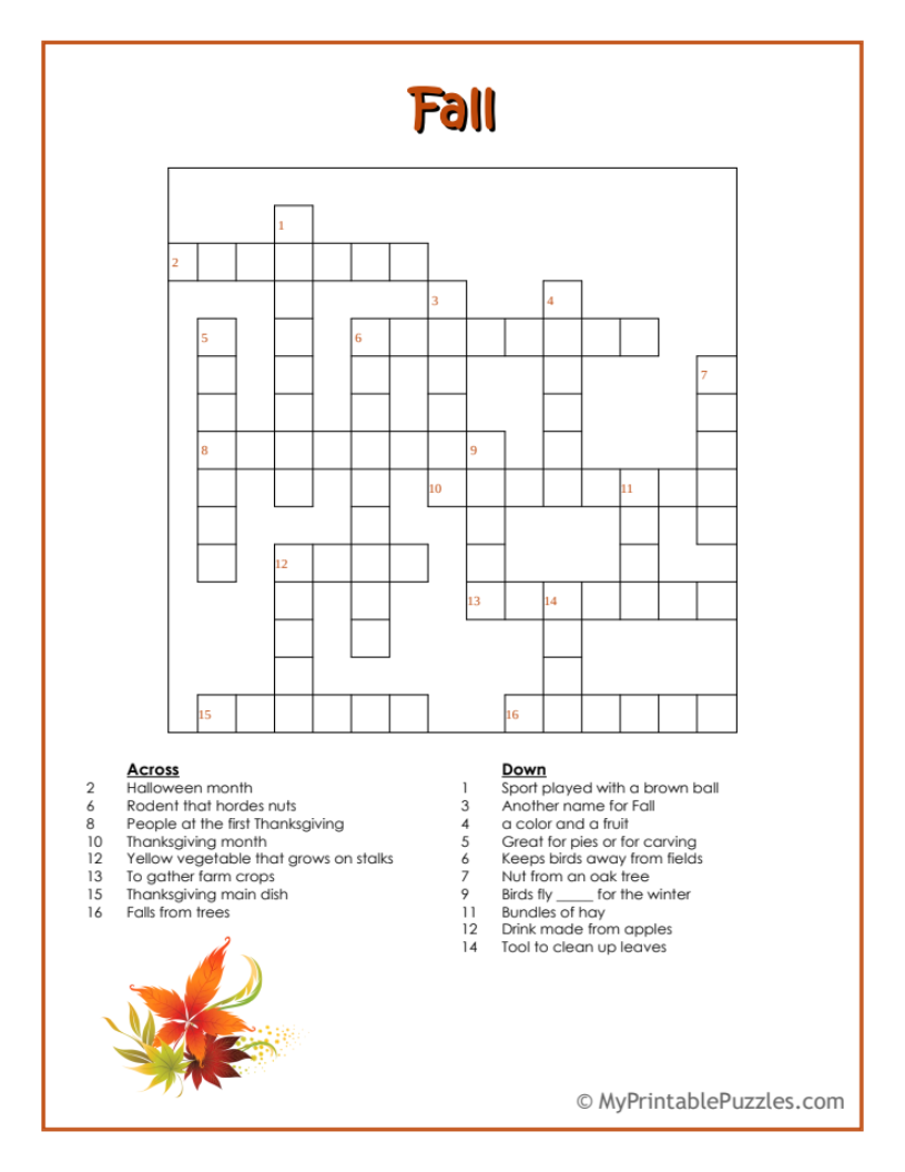 Easy Medium Crossword Puzzles Printable