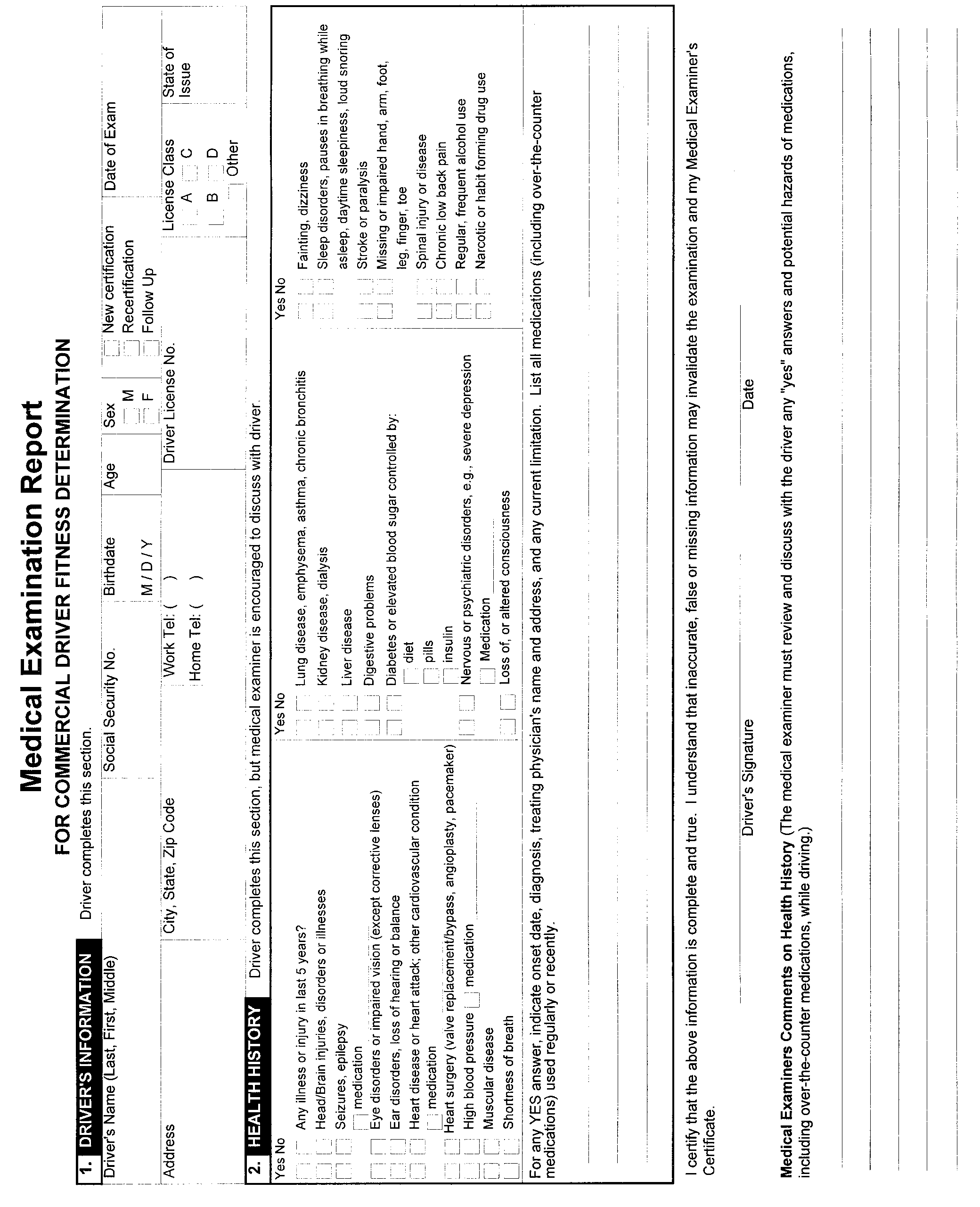 Federal Register Physical Qualification Of Drivers Medical 