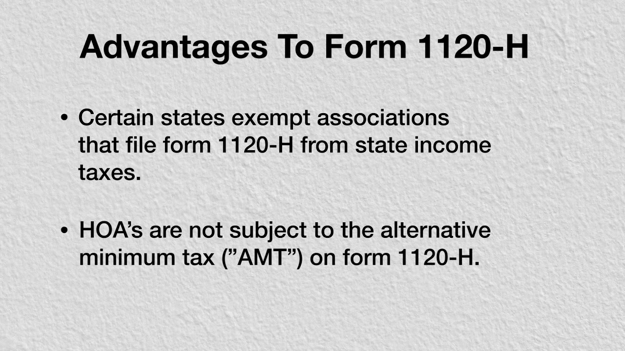Irs Form 1120 H 2024 Instructions