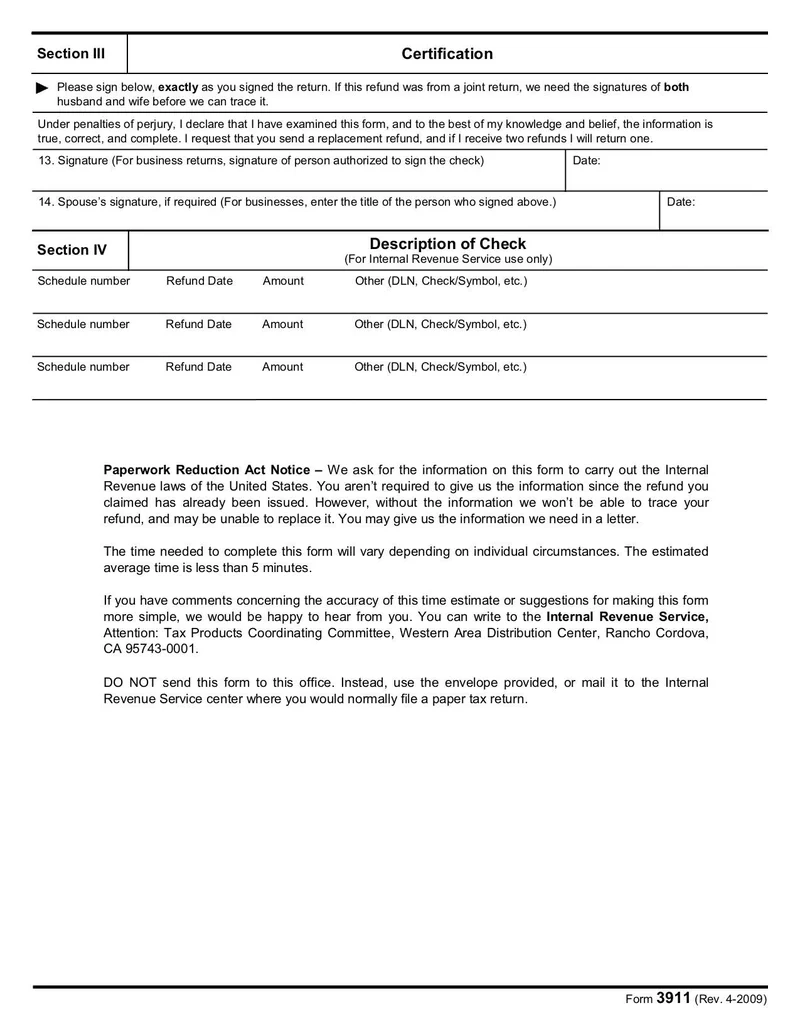 Printable Form 3911