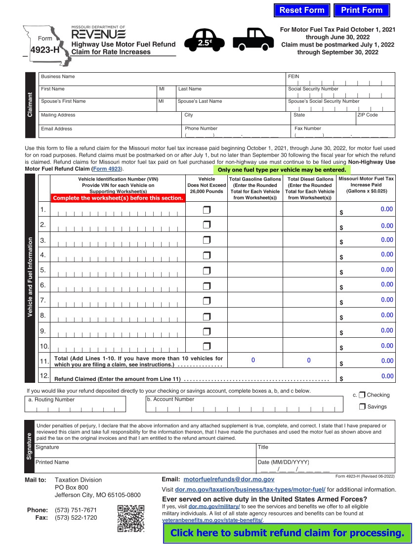Form 4923 H Printable