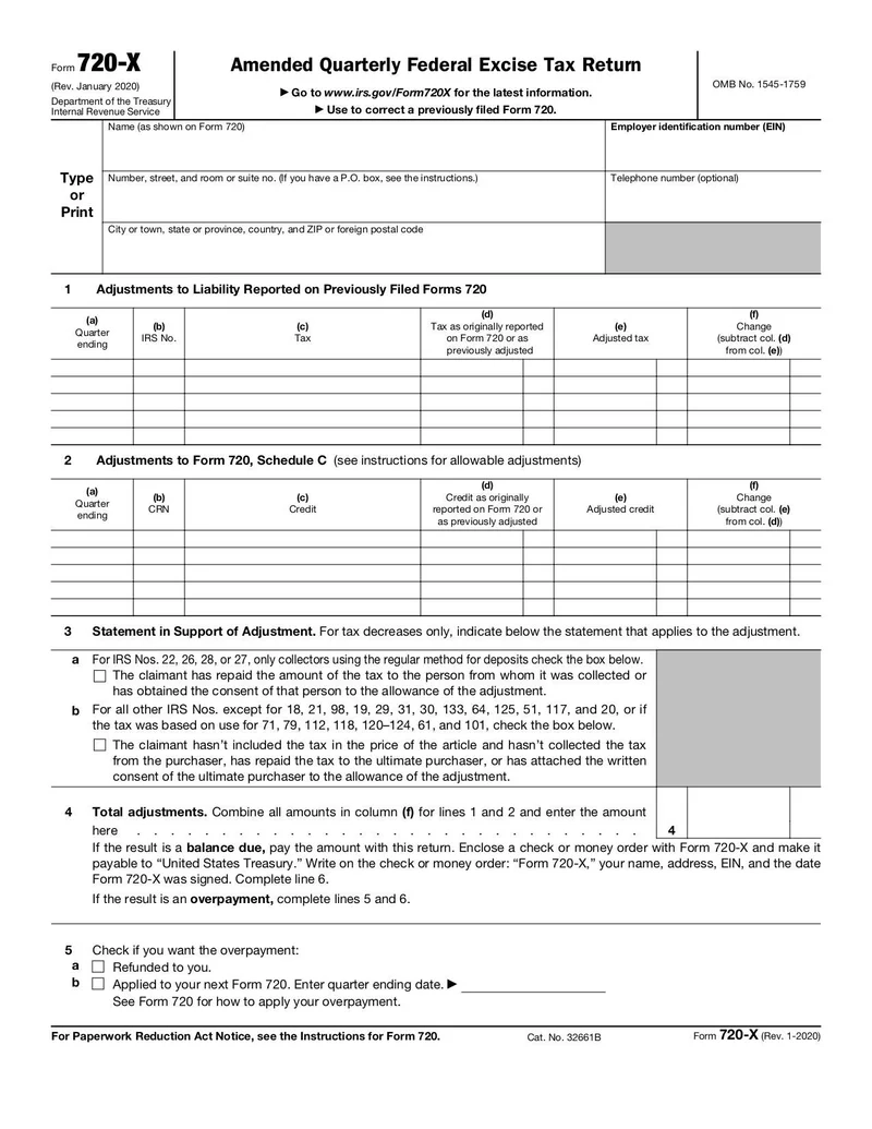 Form 720 X Fill And Sign Online With Lumin