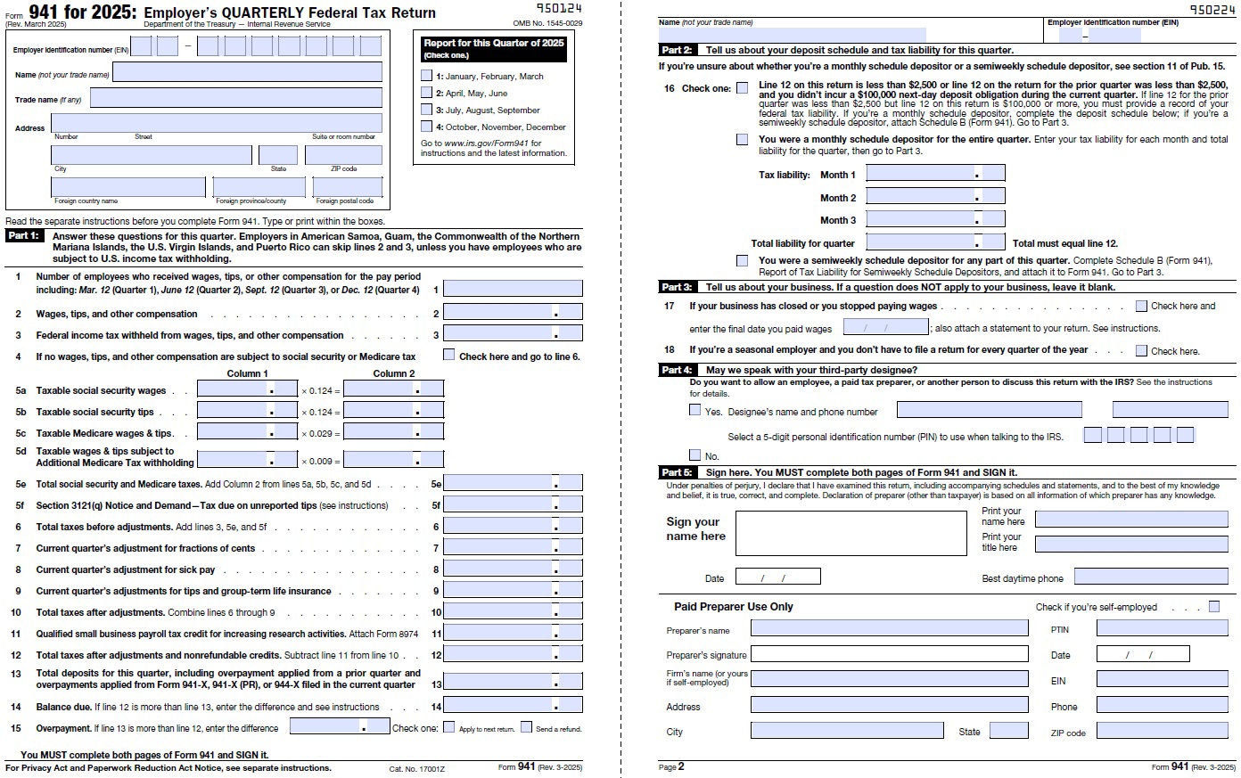 Where To Mail Form Il 941