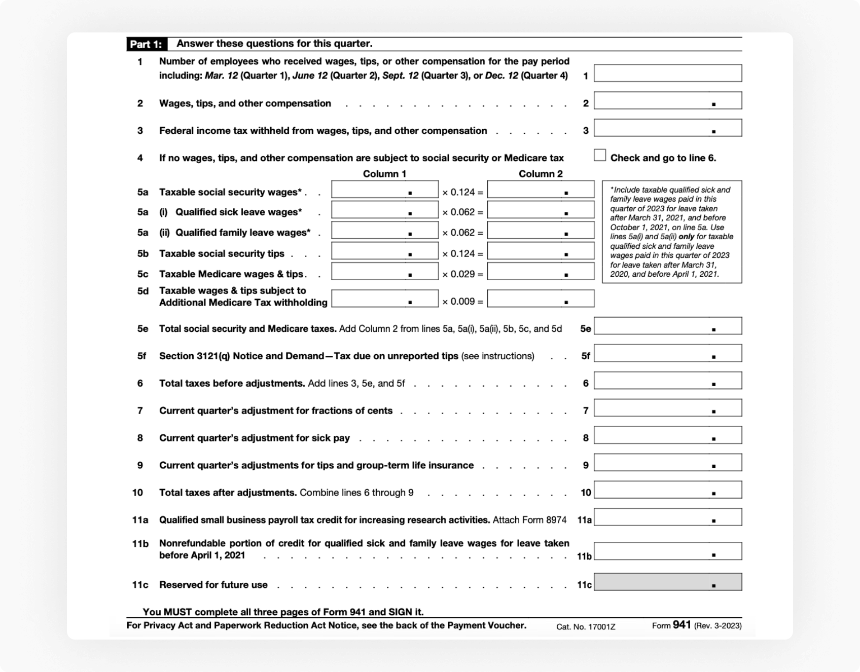Irs Form 941 2023 Faqs