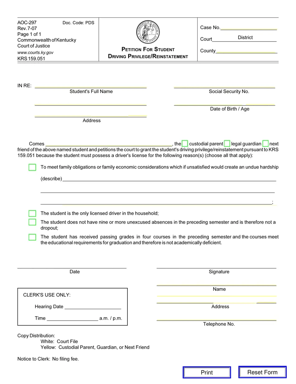 Krs 159.051 Form Printable