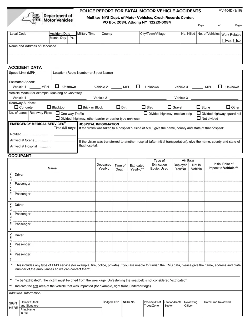 Mv 104 Form Printable