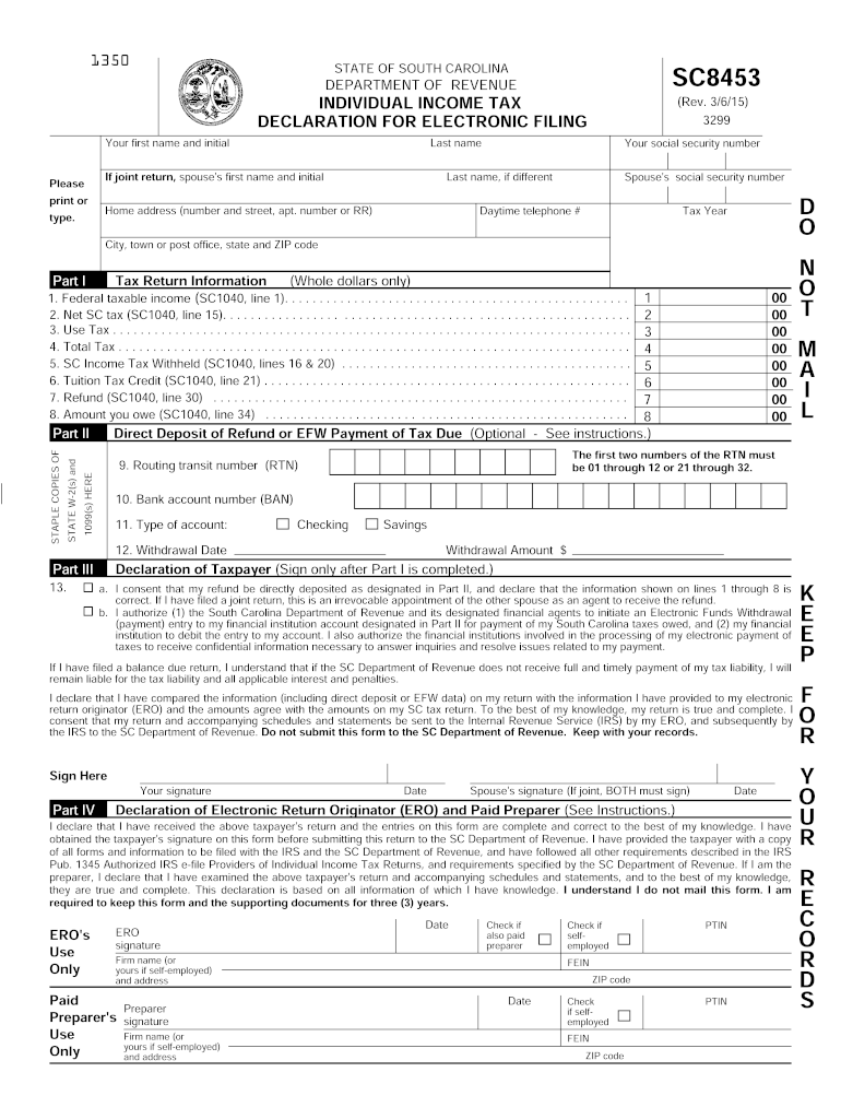 Sc Department Of Revenue Tax Forms