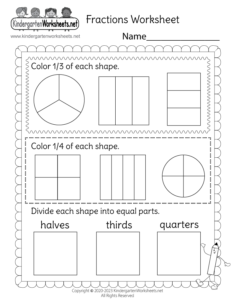Fractions Worksheet Free Printable Digital amp PDF