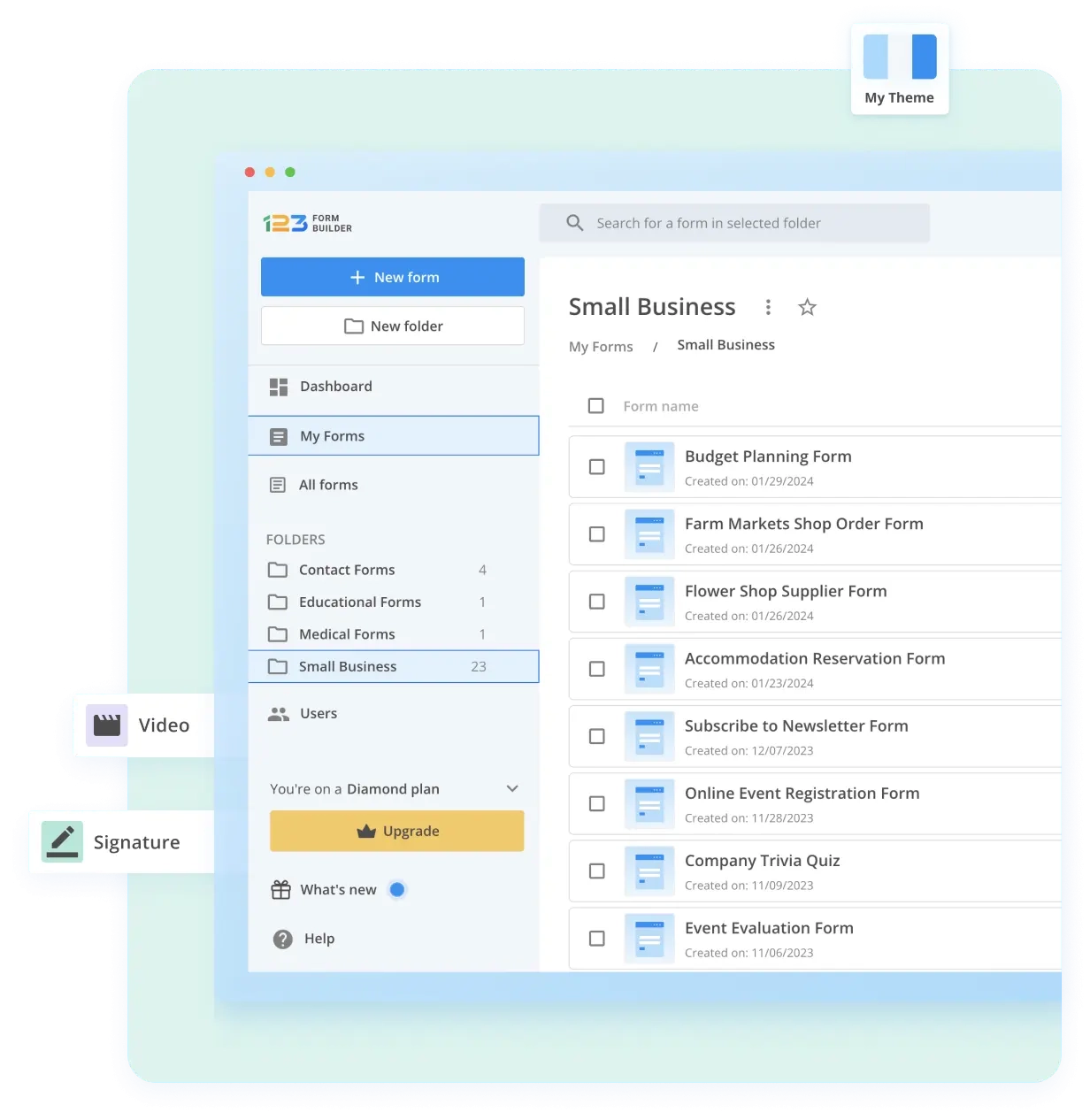 Printable Form Builder App