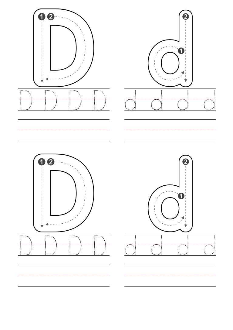 Free Printable Worksheets Letter D Preschool