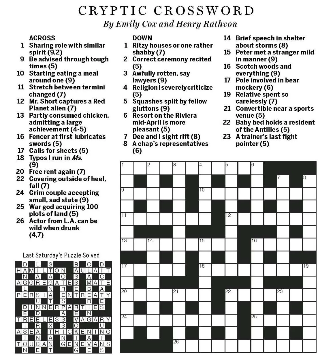Crossword Puzzles Online Free Printable