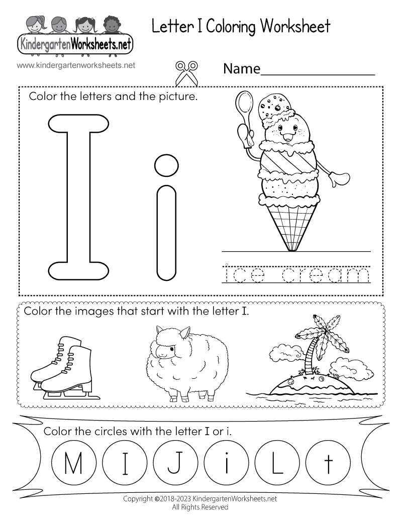 Free Printable Letter I Worksheets Preschool