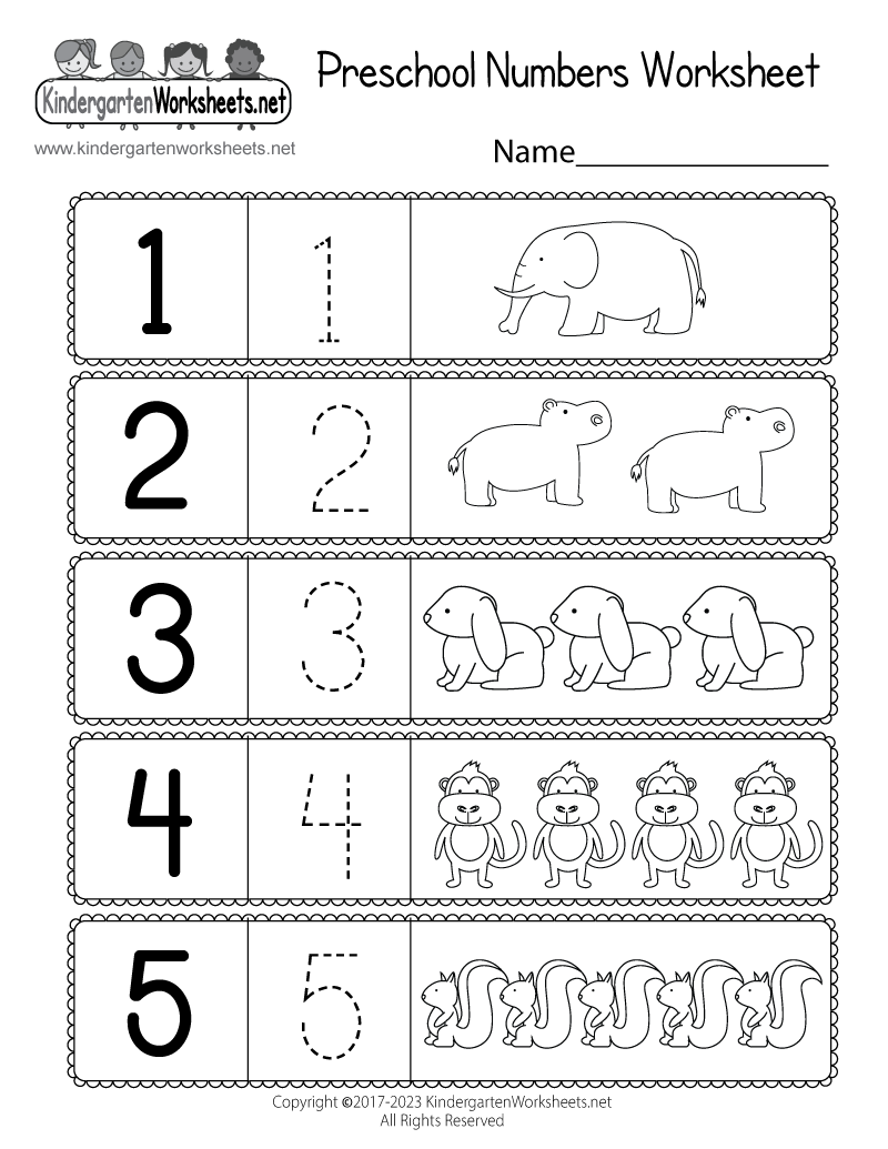 Free Printable Preschool Worksheet