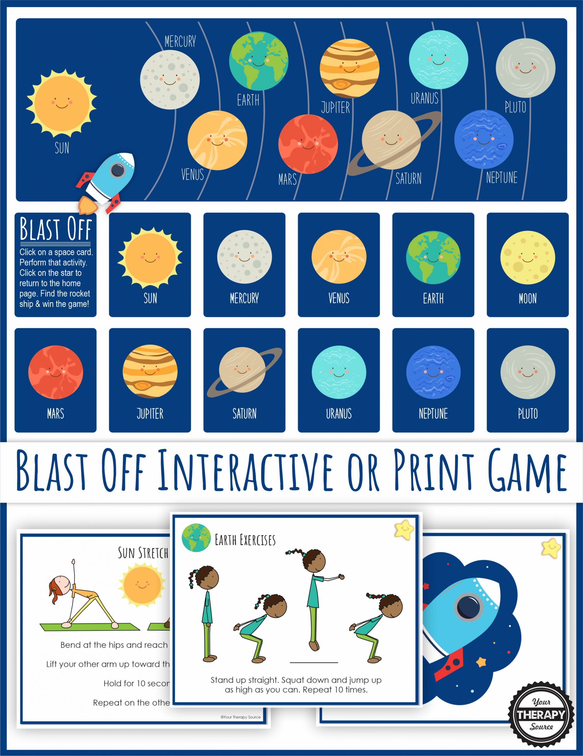 Free Printable Space Activities Your Therapy Source