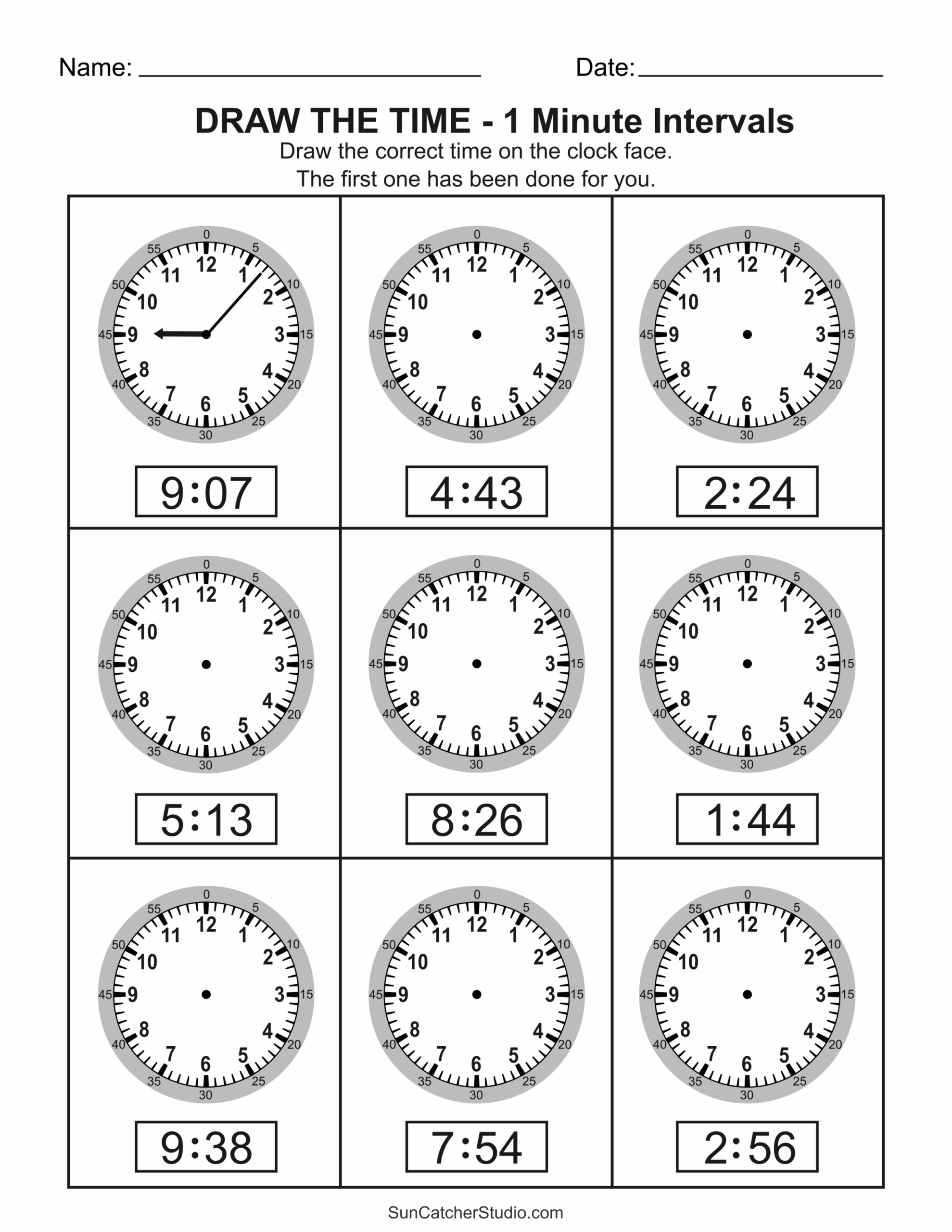 Free Printable Time Worksheets