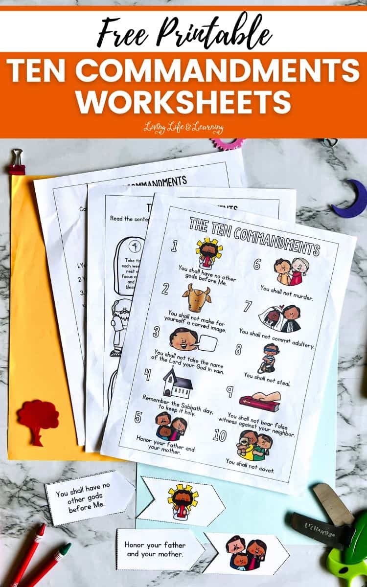 Free Printable Ten Commandments Worksheets To Teach Values