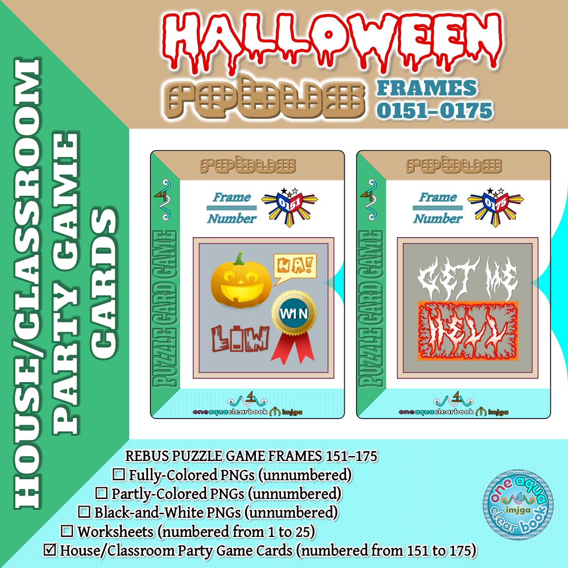 HALLOWEEN Rebus Puzzle Party Game Cards 151 175 Made By Teachers