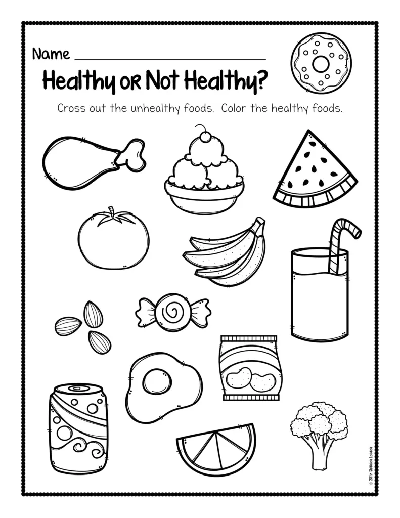 Free Printable Nutrition Worksheets Pdf