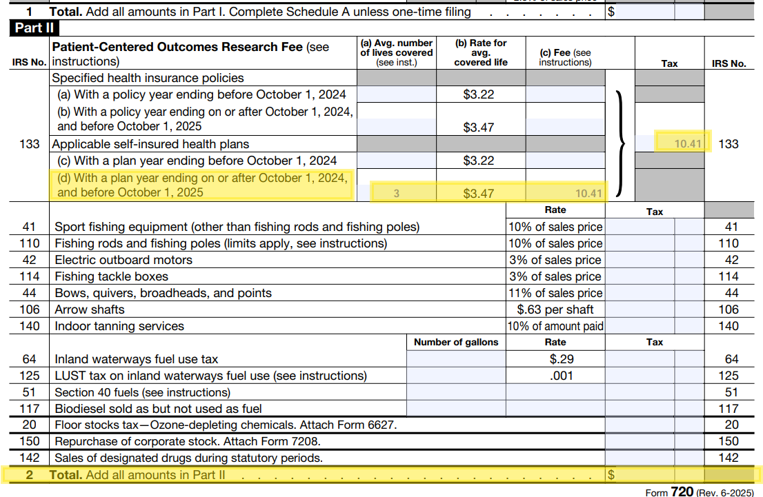 How To Complete IRS Form 720 For The Patient Centered Outcomes 