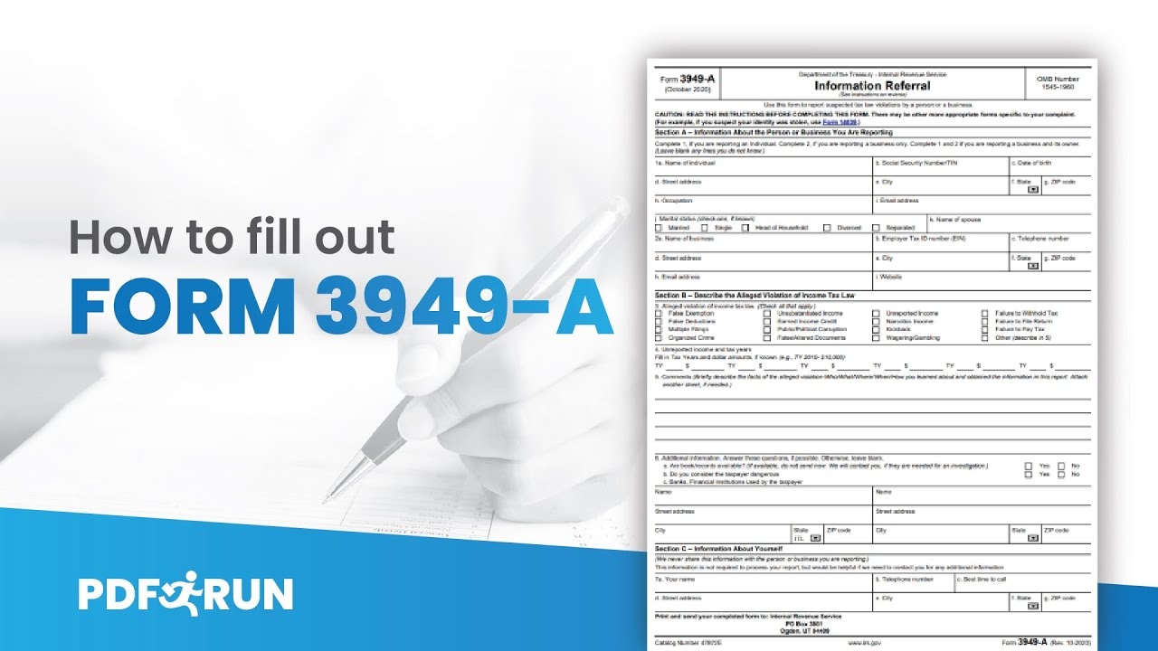 Irs Form 3949-A Online Tips