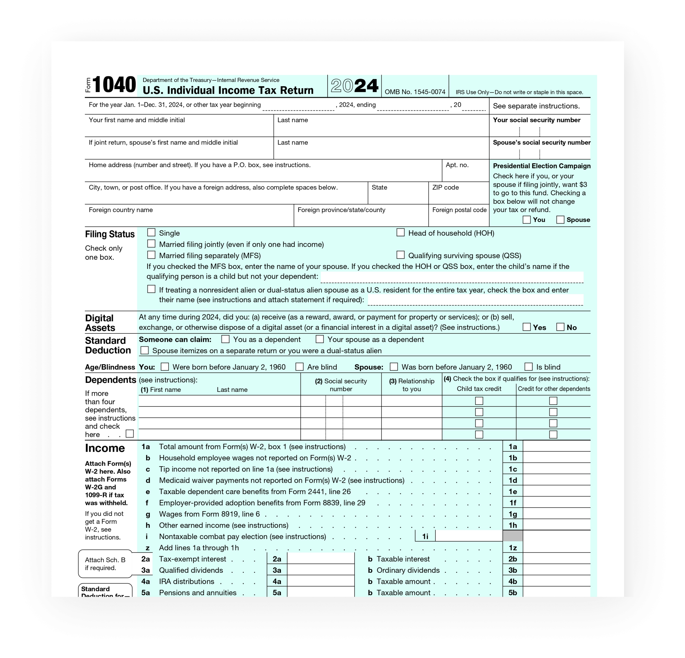 How To Fill Out IRS Form 1040 What Is IRS Form 1040 ES
