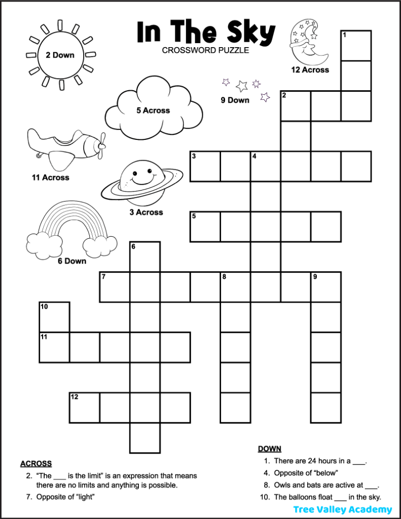 Easy Crossword Puzzle Printable