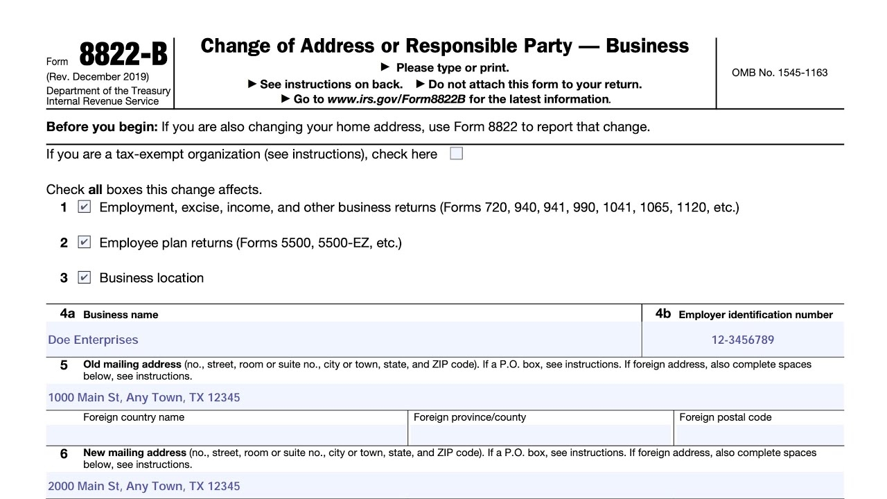 Irs Name Change Form For Non Profit