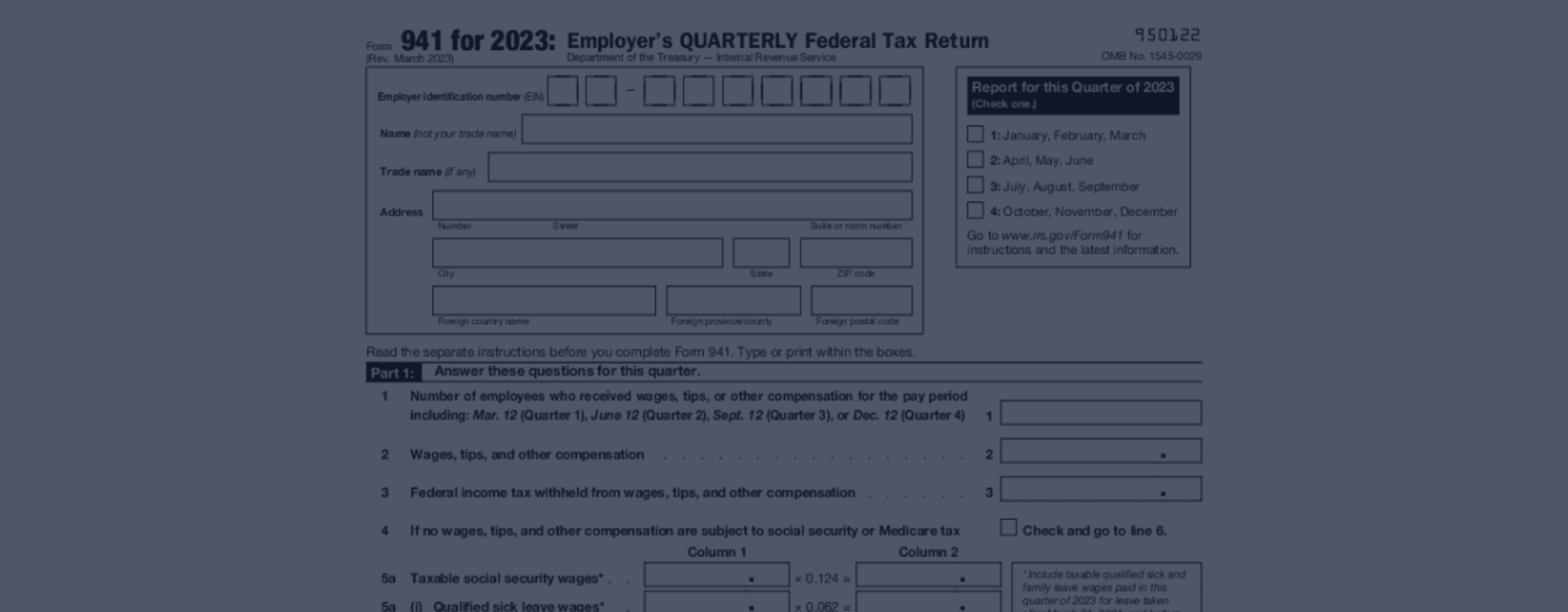 Irs Form 941 2023 Pdf