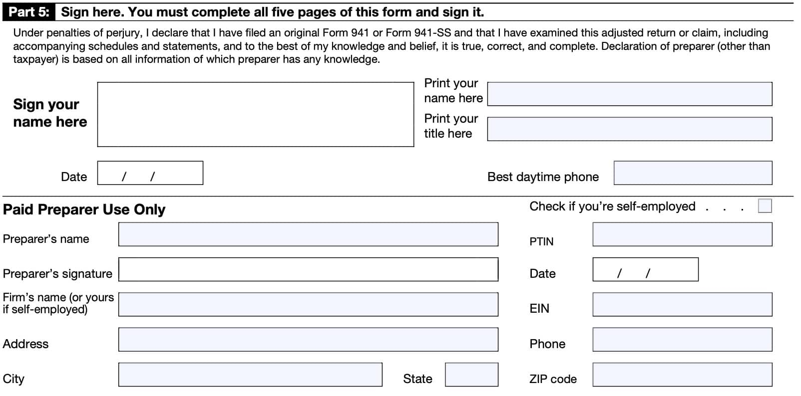 IRS Form 941 X Instructions Adjusted Quarterly Tax Return