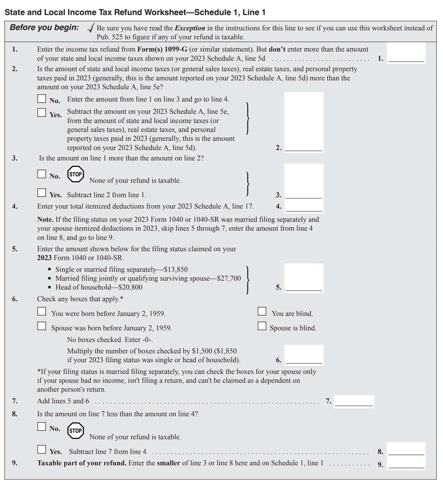 Irs Form Schedule 1 2022 Tax Refund