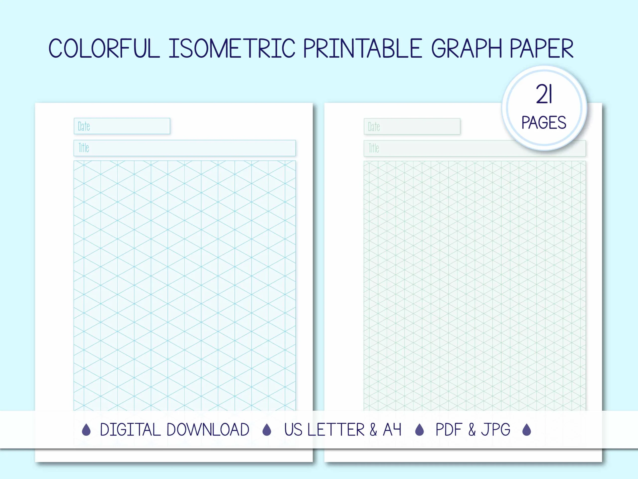 Printable Isometric Paper 11x17 Downloadable