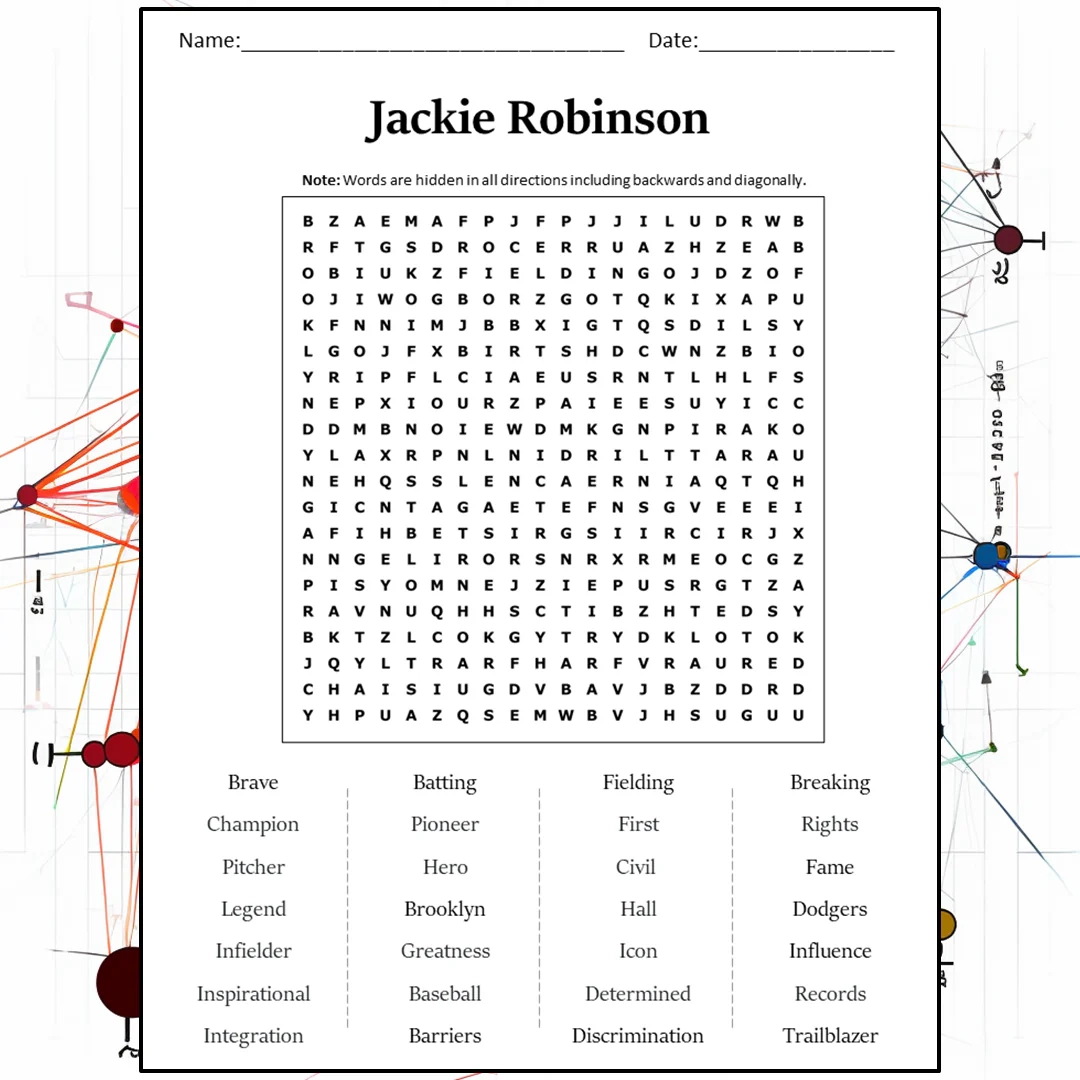 Free Printable Jackie Robinson Worksheets
