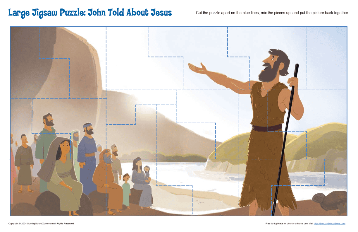 Bible Puzzles Printable Free John The Baptist