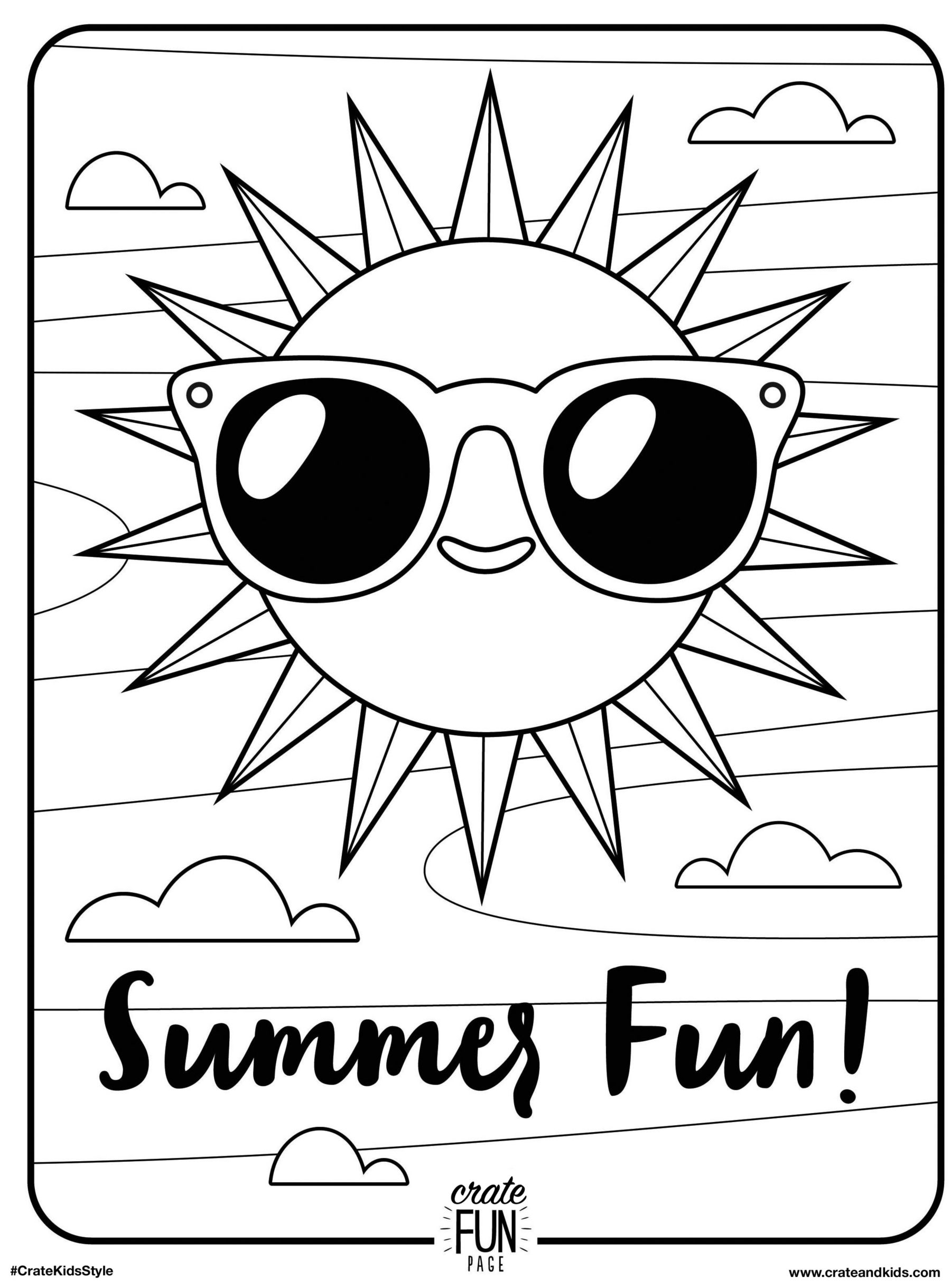 Kids Summer Fun Free Printable Coloring Page Crate amp Kids Canada