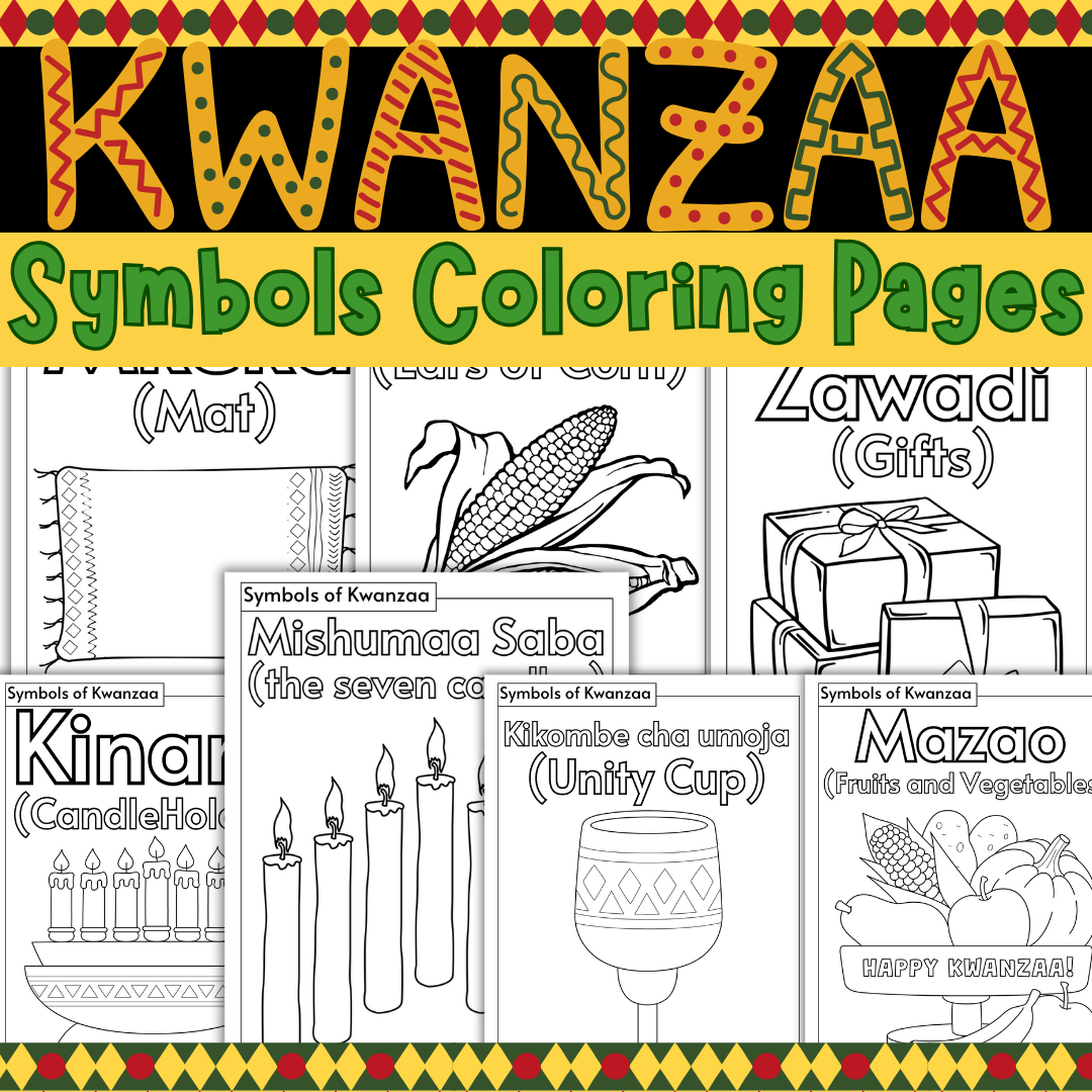 Kwanzaa Coloring Pages Explore Symbols Of Kwanzaa With Festive 