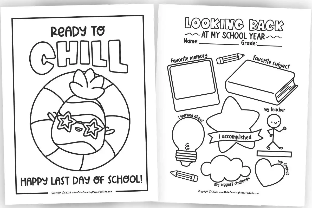 End Of School Year Printables